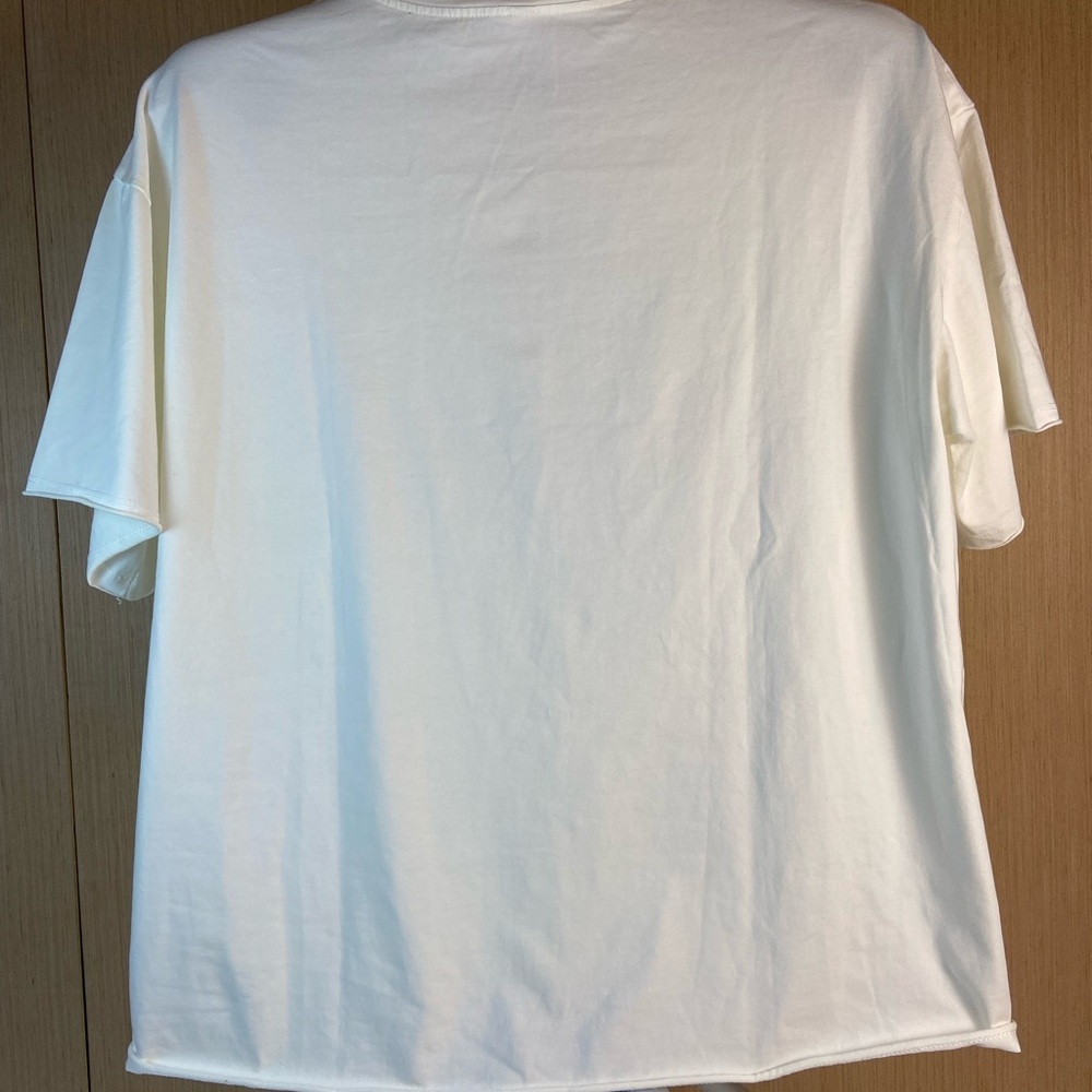 New Skeleton Coffee Graphic Tee White Pink Bow Gothic Cute Oversized S/M - Picture 3 of 10